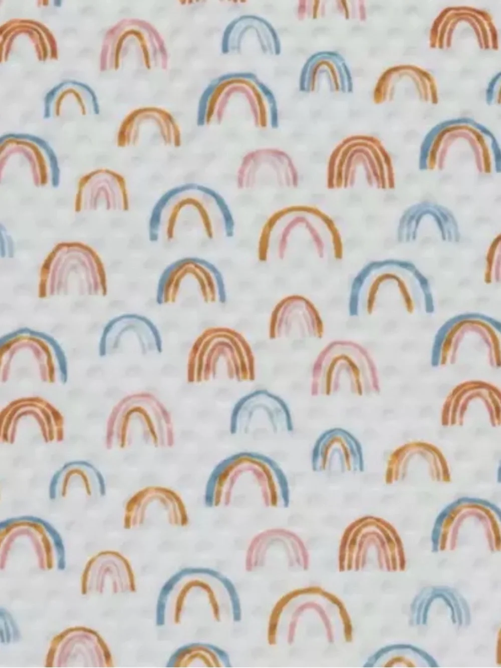 New Fabric - Soft, Minky dot Rainbow Print Fabric - Nudes Color Scheme